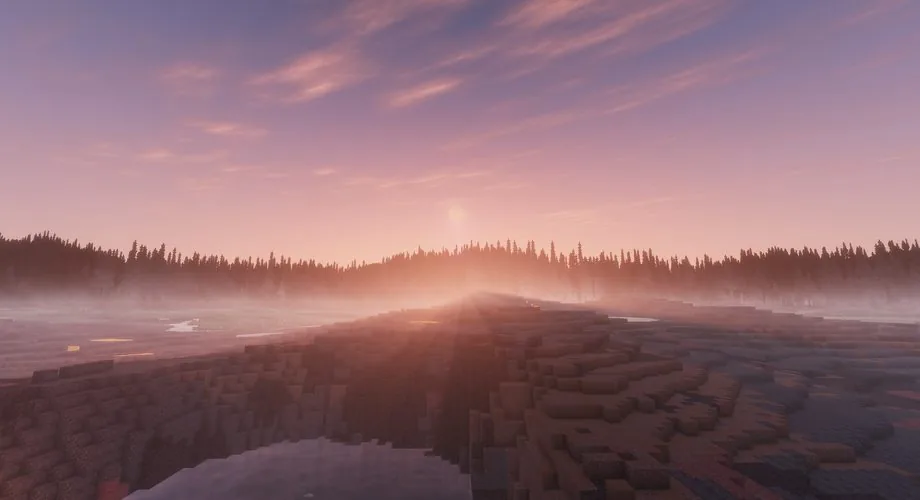 A rocky coastline in Olzhar at sunset